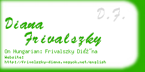 diana frivalszky business card